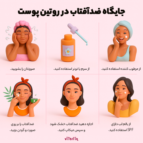 ضدآفتاب در روتین پوستی 