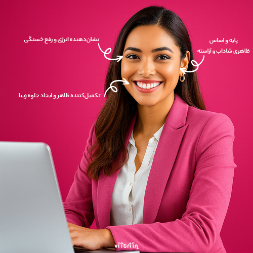 نقاط کلیدی صورت در آرایش سریع 5 دقیقه ای